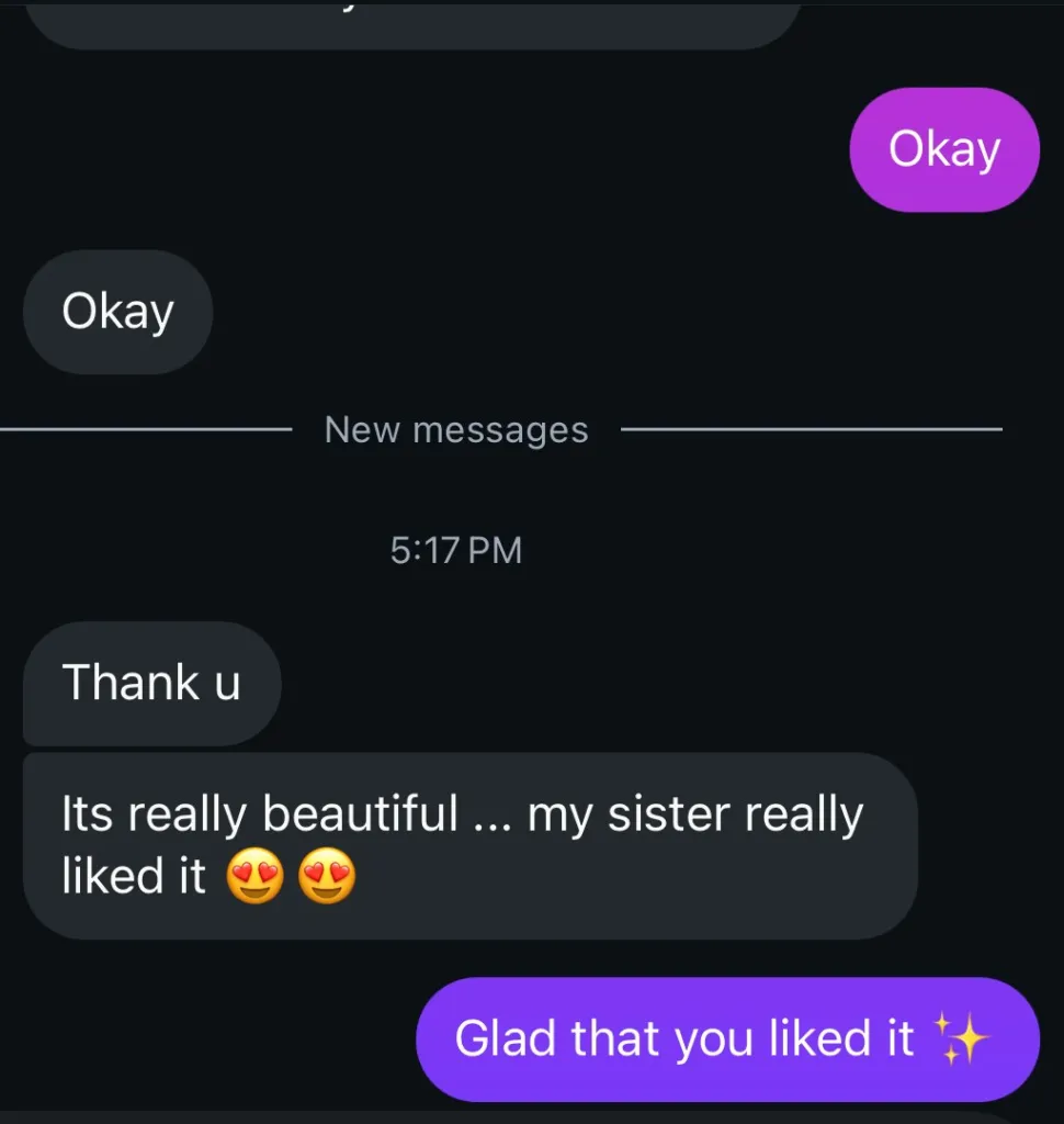 A customer review