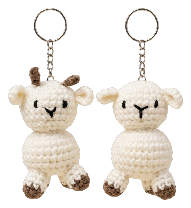 Sheep Keychain Pair