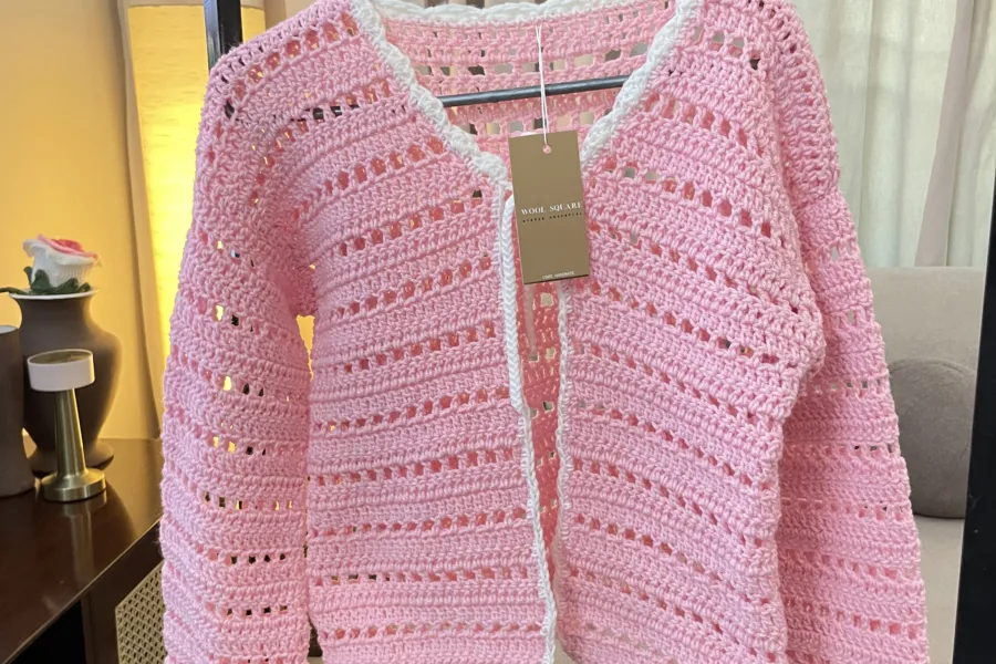 Handmade crochet cardigans, made to order in Pakistan